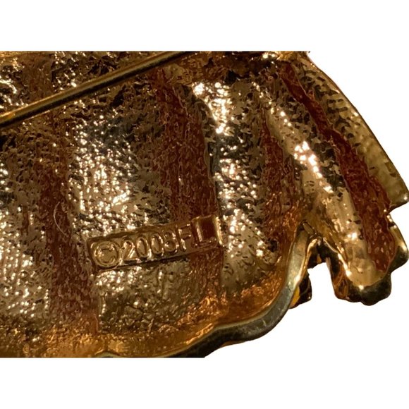 Halloween Pumpkin  Scarecrow Lapel pin Pendant Signed - Picture 7 of 8